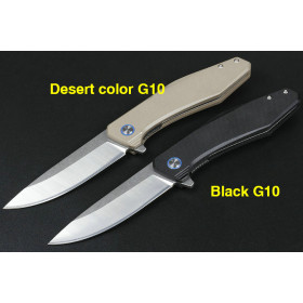 JJ050 Customizable High-End Outdoor Folding Knife with Clip Exquisite Gift Pocket Knife With G10 Handle UD405512